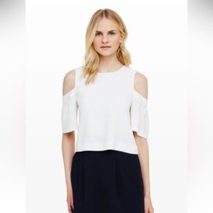 Club Monaco Portiana cold shoulder top. White. Size small.